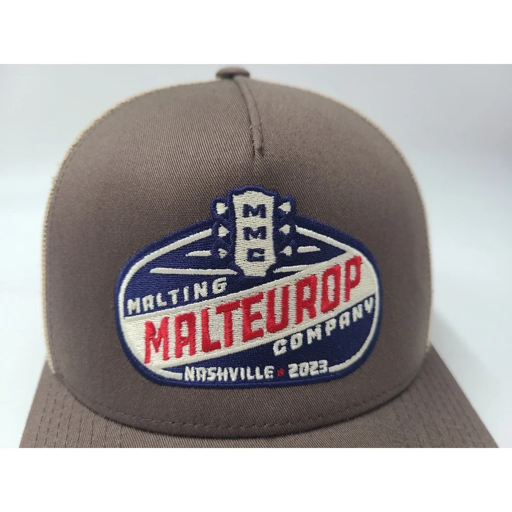 Malteurop Malting Company Nashville 2023 Mesh Trucker Snapback Hat Cap Men Brown